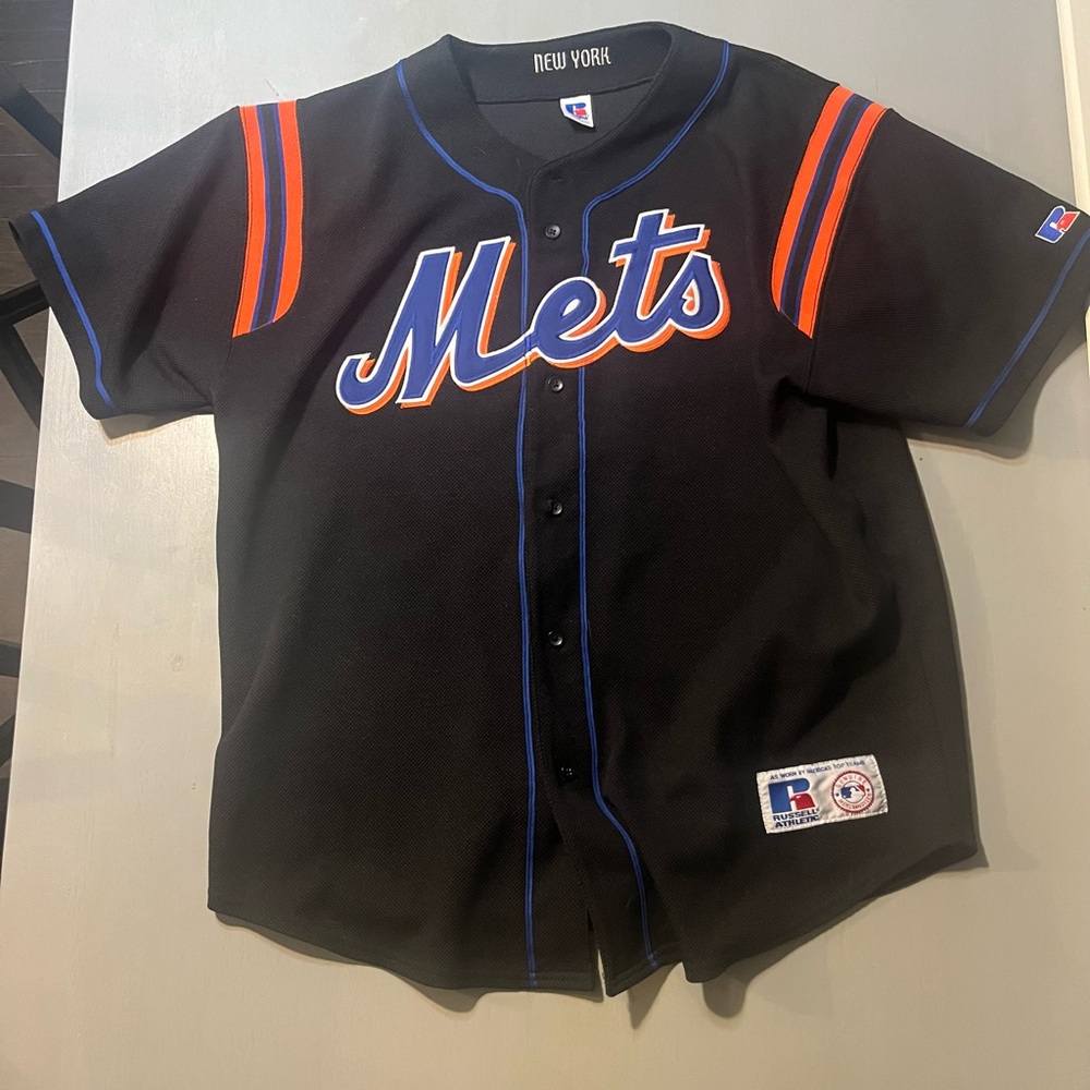 Vintage NY Mets Russell Athletic Black Alternate Jersey - Size Mens XL